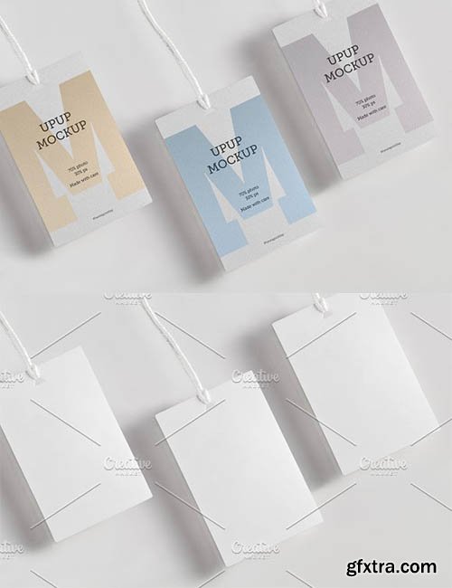 CreativeMarket - Clothes label tag blank white mockup 2418854