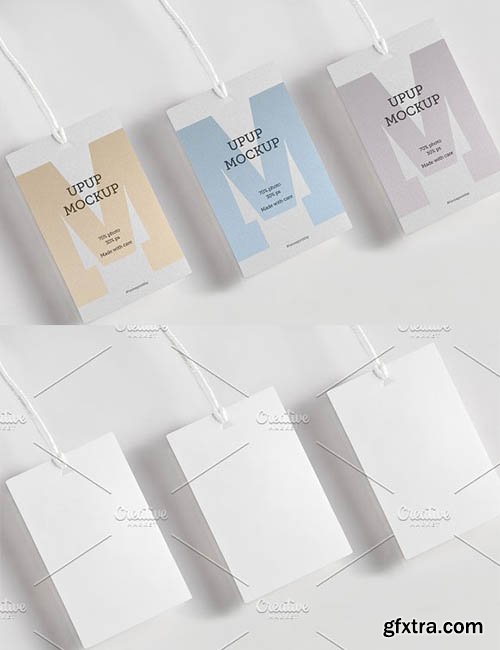 CreativeMarket - Clothes label tag blank white mockup 2418846