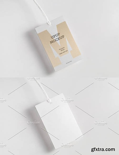 CreativeMarket - Clothes label tag blank white mockup 2418841