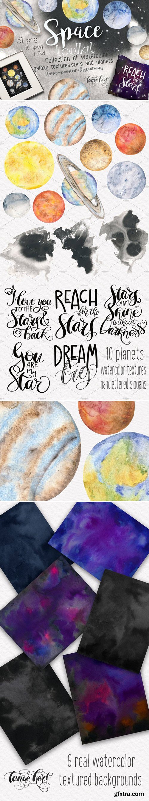 CM - Space Toolkit Watercolor Planets 2354644