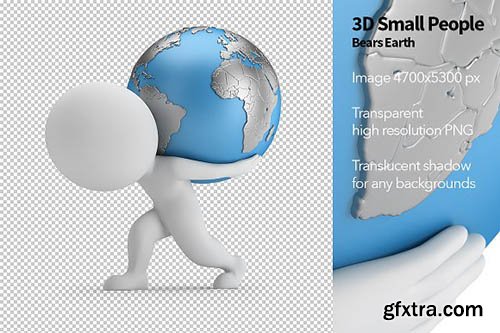 CreativeMarket - 3D Small People - Bears Earth 2417413