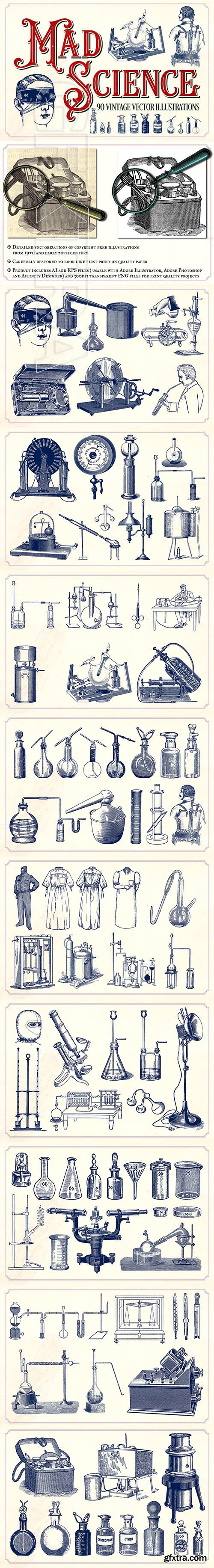 CreativeMarket - Vintage Science Illustrations 2417291