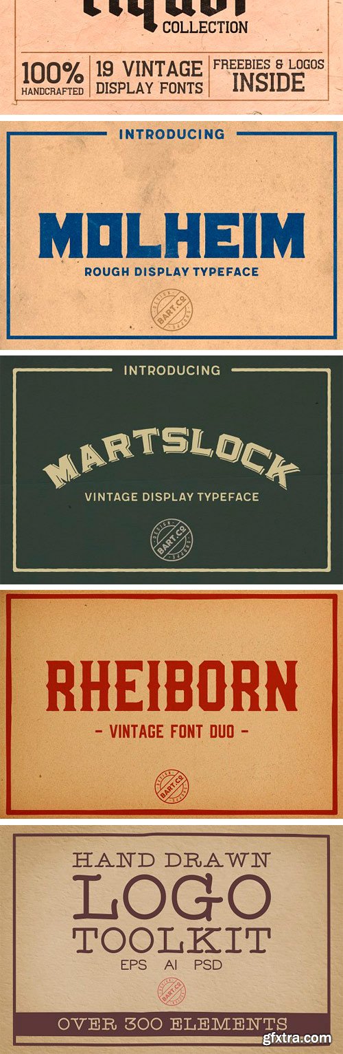 CM - Easter Vintage Font Bundle 2395743