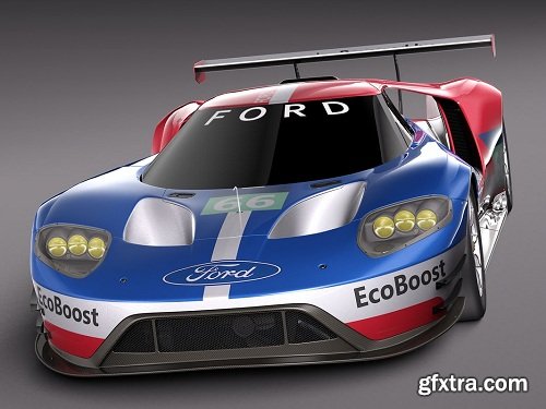 Ford GT LM GTE Le Mans 2017 Race Car