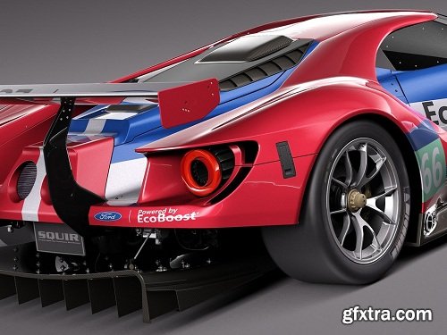 Ford GT LM GTE Le Mans 2017 Race Car