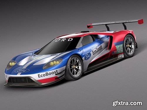 Ford GT LM GTE Le Mans 2017 Race Car