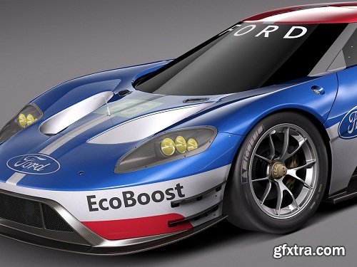 Ford GT LM GTE Le Mans 2017 Race Car