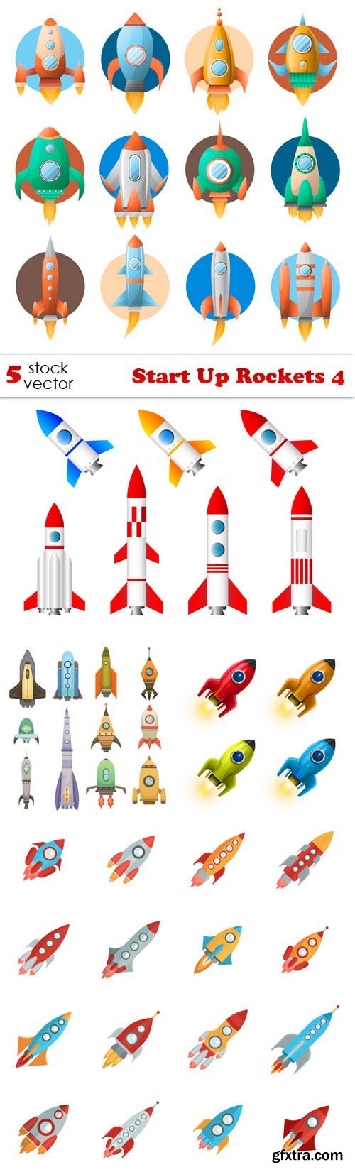 Vectors - Start Up Rockets 4