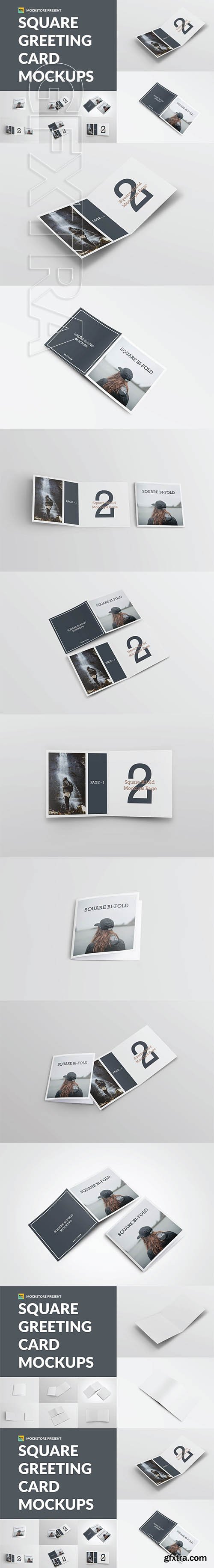 CreativeMarket - Square Greeting Card Mock-Ups 2418391