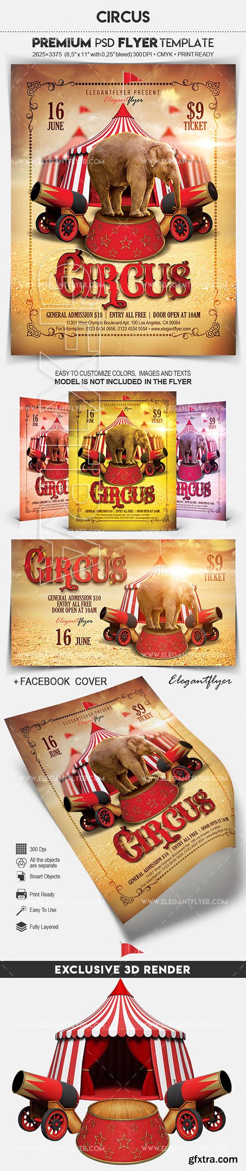 Circus – Flyer PSD Template