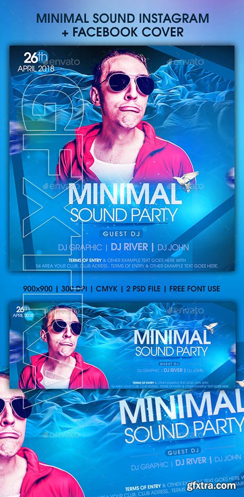 GraphicRiver - Minimal Sound Instagram + Facebook Cover 21700431