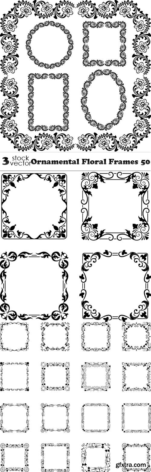 Vectors - Ornamental Floral Frames 50