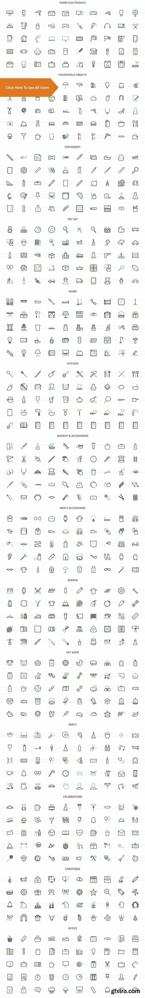 CM - 1340 Indoors Line Icons 2375303