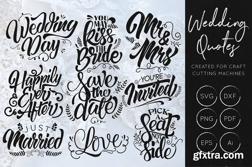 CM - Wedding SVG Cut File Bundle 2353280