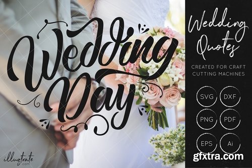 CM - Wedding SVG Cut File Bundle 2353280