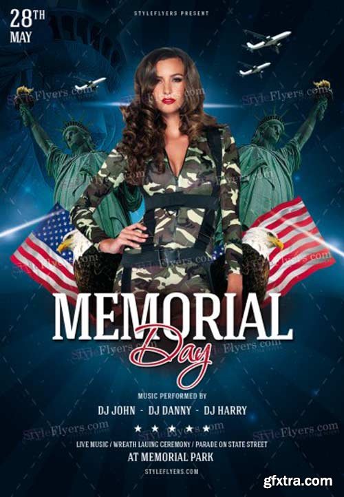 Memorial Day V10 2018 PSD Flyer Template