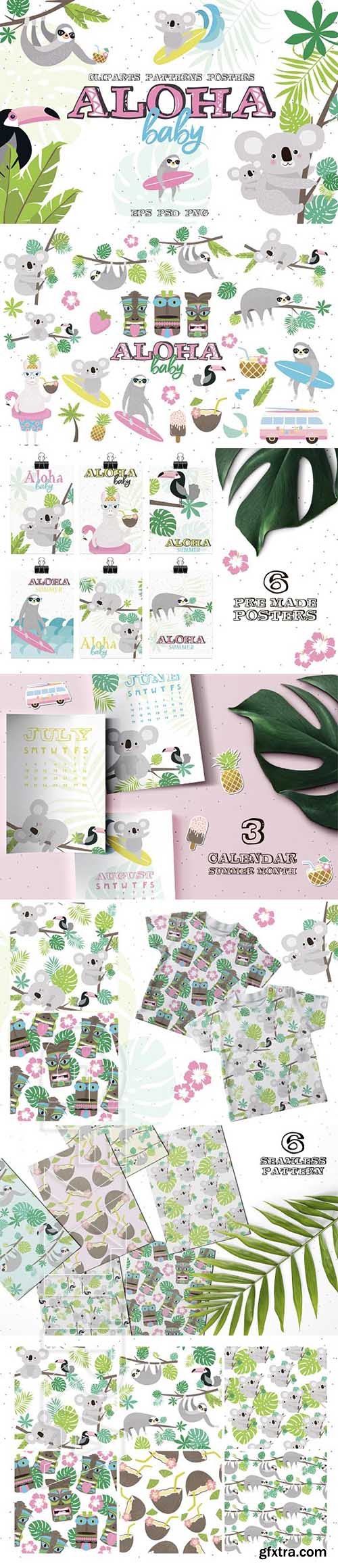 CreativeMarket - Aloha baby kit 2413275