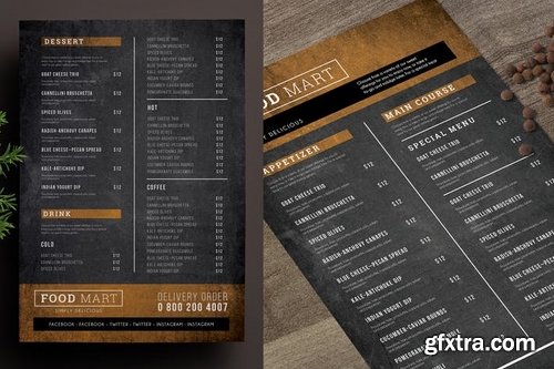 Simple Chalkboard Menu