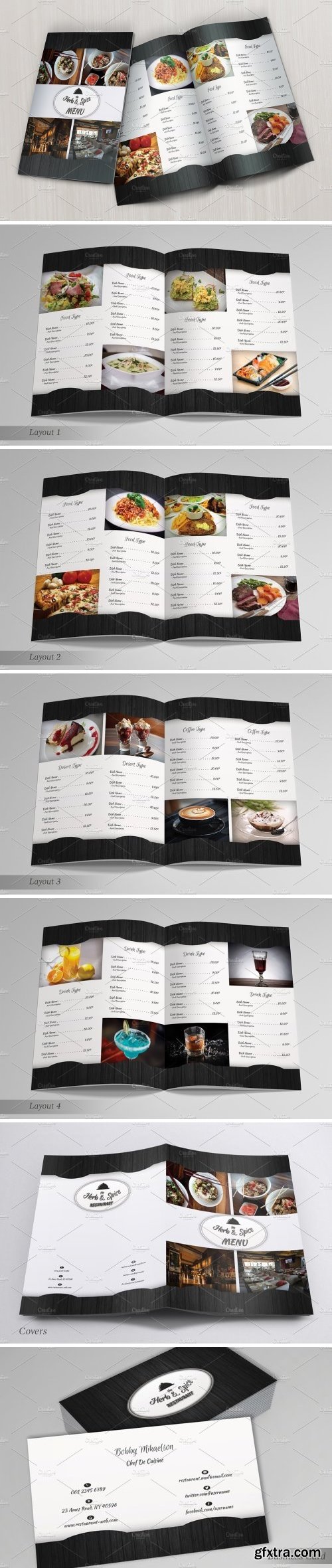 CM - Restaurant Menu & Business Card 1580116