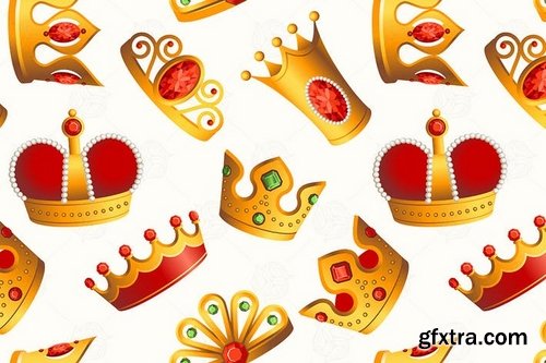 Crowns pattern - seamless background