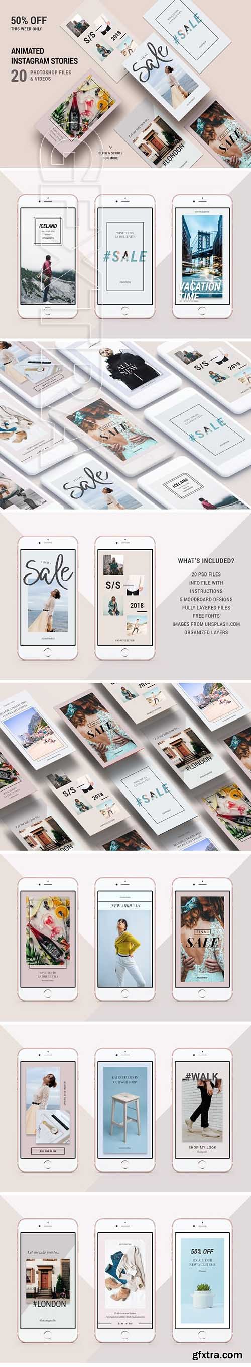 CreativeMarket - ANIMATED Instagram Stories 2410390