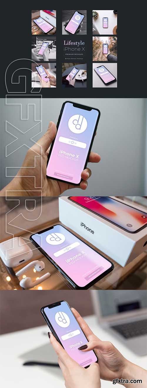 CreativeMarket - 11 iPhone X Lifestyle Mockups 2415477