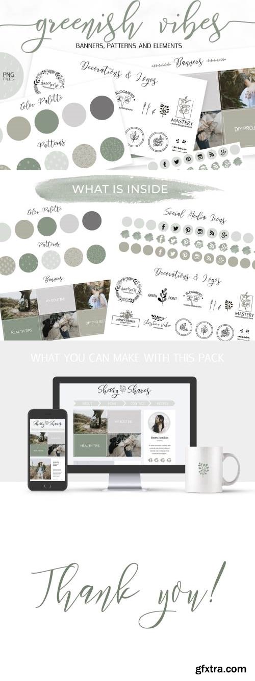 Green Web Design and Branding Kit