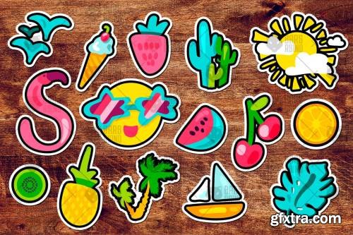 Tropical Summer Stickers