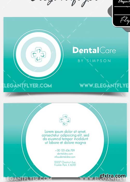 Dental Care V1 2018 Business Card Templates PSD