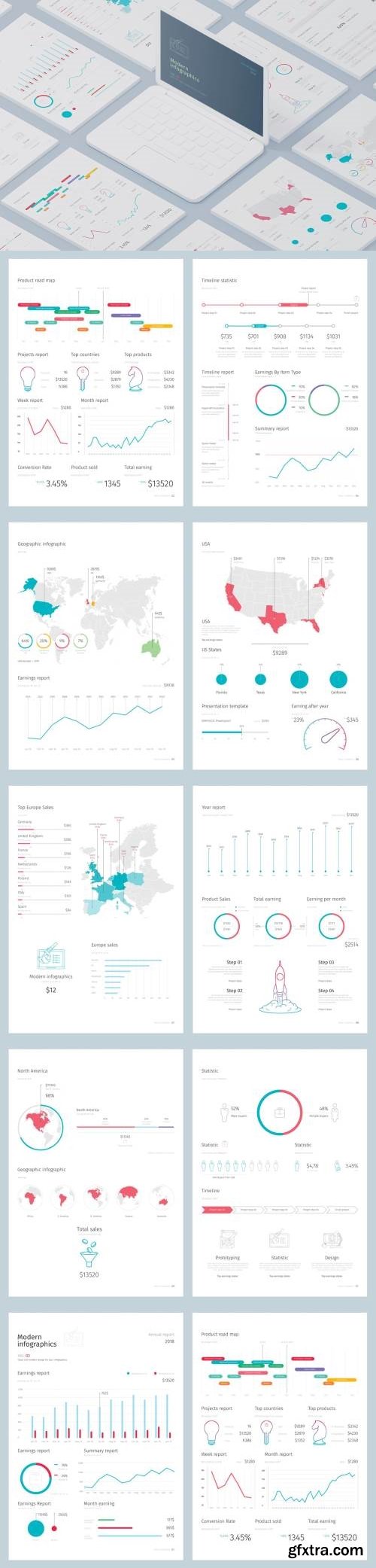 Modern editable infographics vol. 3