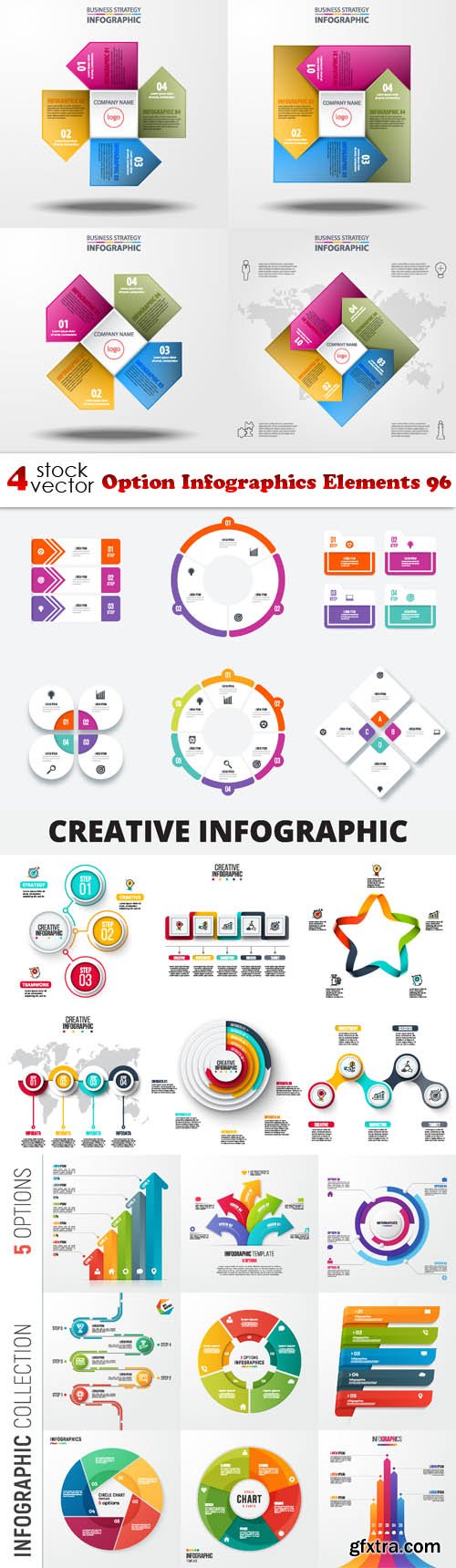 Vectors - Option Infographics Elements 96