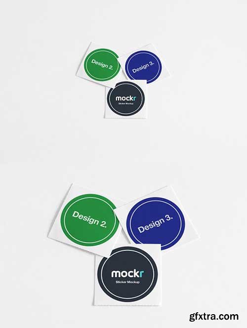 CreativeMarket - Realistic Sticker Mockup Psd 2413757