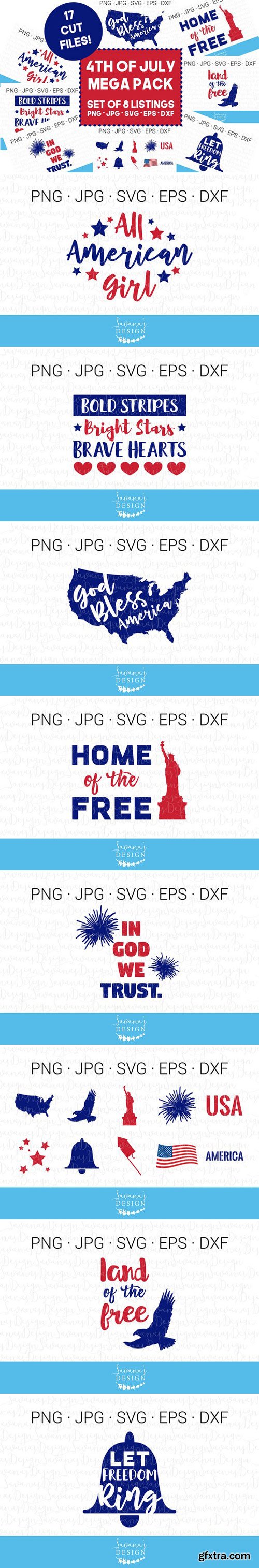 CM - Fourth of July SVG Bundle 1575910