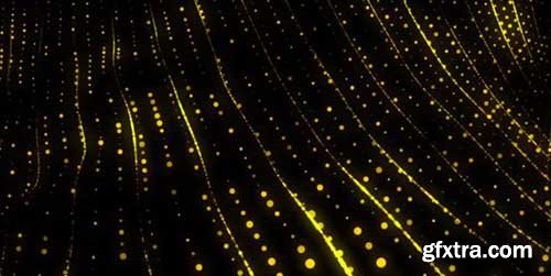 Golden Particles And Lines Background - Motion Graphics 74943