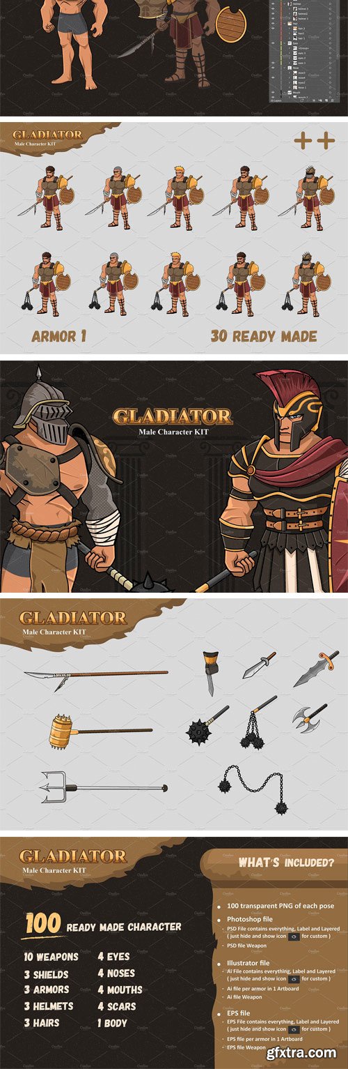 CM - Male Gladiator Character KIT 2353648