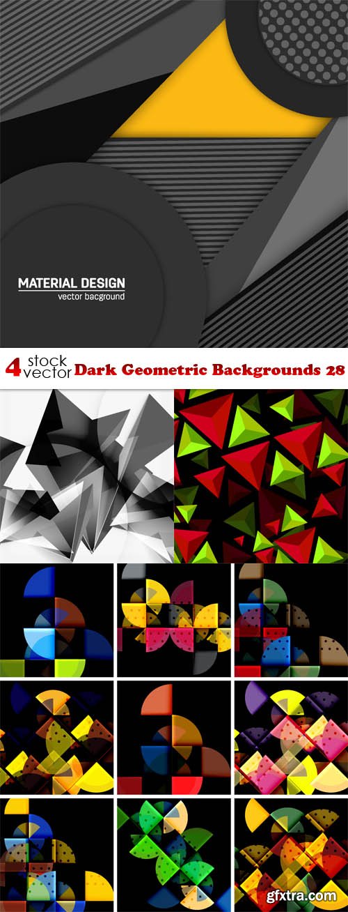 Vectors - Dark Geometric Backgrounds 28