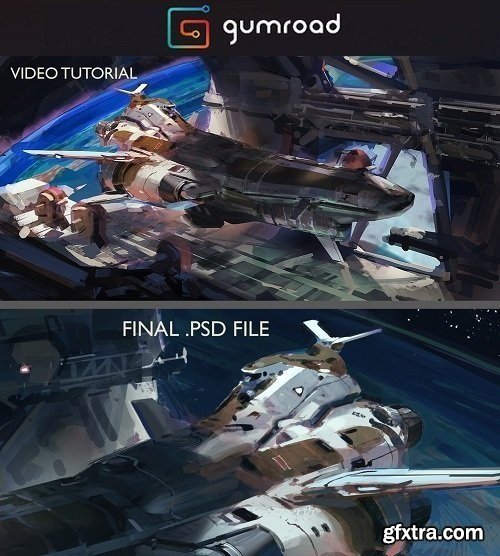 Gumroad - Spaceship painting Tutorial by John Wallin Liberto