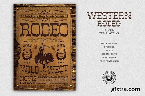 GraphicRiver - Western Rodeo Flyer Template V2 14866333