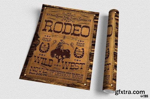 GraphicRiver - Western Rodeo Flyer Template V2 14866333