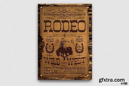 GraphicRiver - Western Rodeo Flyer Template V2 14866333