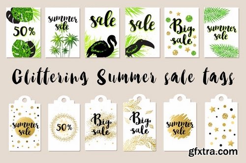 Glittering Summer Sale Tags