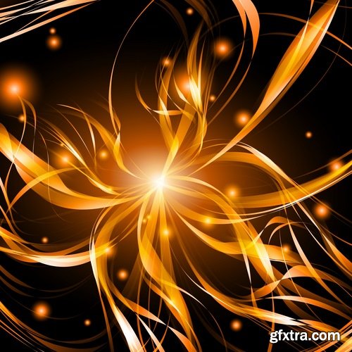 Golden light effect background is an element of a web page design 25 EPS