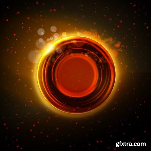 Golden light effect background is an element of a web page design 25 EPS