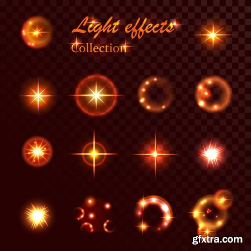 Golden light effect background is an element of a web page design 25 EPS