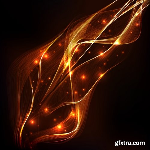 Golden light effect background is an element of a web page design 25 EPS