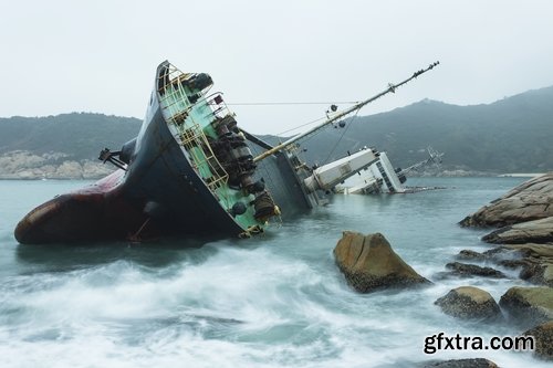Wreck shipwreck rusty metal remains of sea boat 25 HQ Jpeg