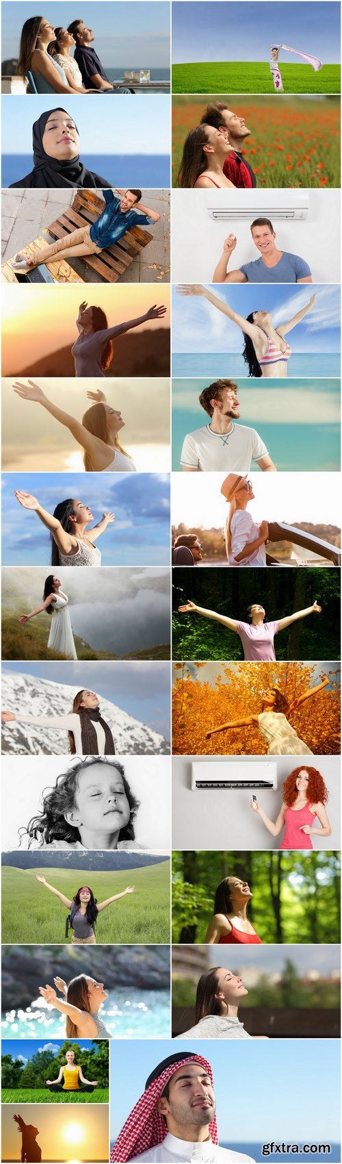 Fresh air breathing relaxation nature man woman 25 HQ Jpeg