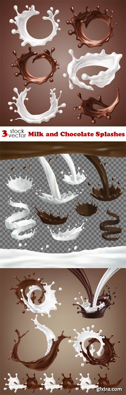 Vectors - Milk and Chocolate Splashes