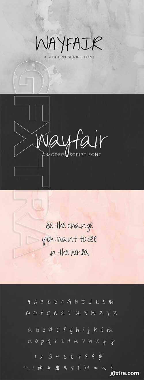 CreativeMarket - Wayfair - A Modern Script Font 2419926