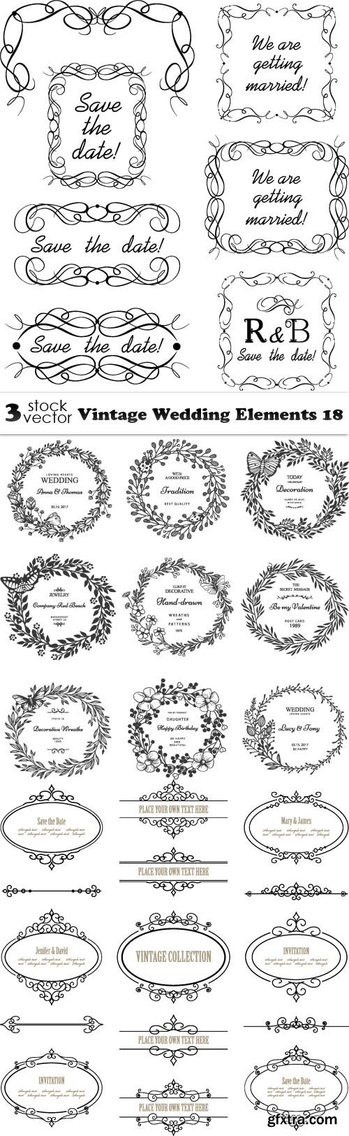 Vectors - Vintage Wedding Elements 18